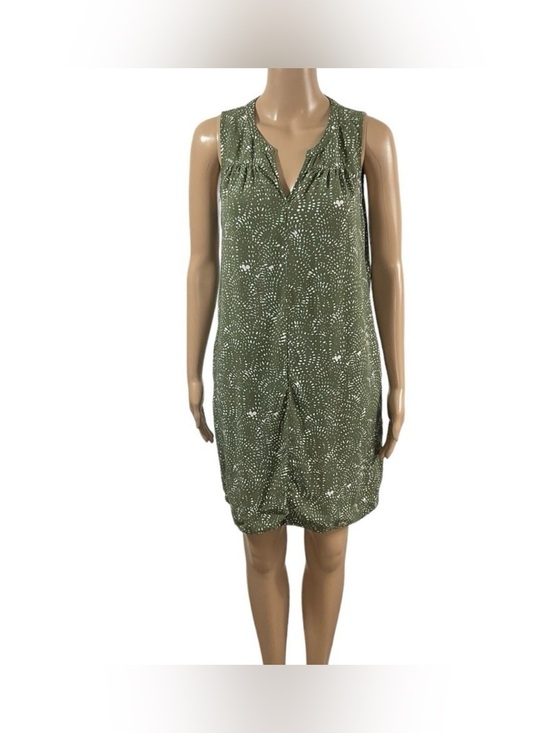 GAP Dresses & Skirts - Gap Abstract Overall print sleeveless dress 100% rayon Pockets V-neck size Small